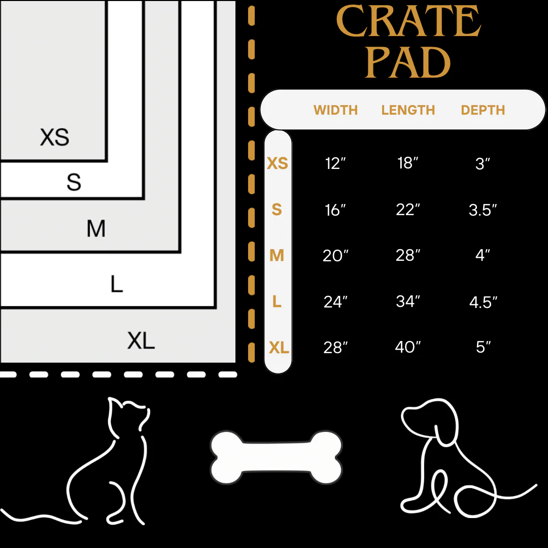 Black Crinkle Pet Crate Pad - Image 6