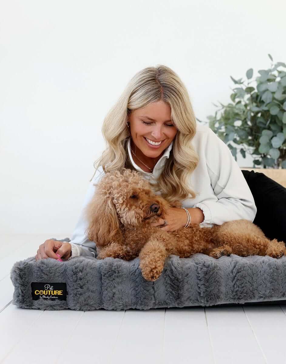 Charcoal Plume Pet Crate Pad COVER ONLY - Image 3