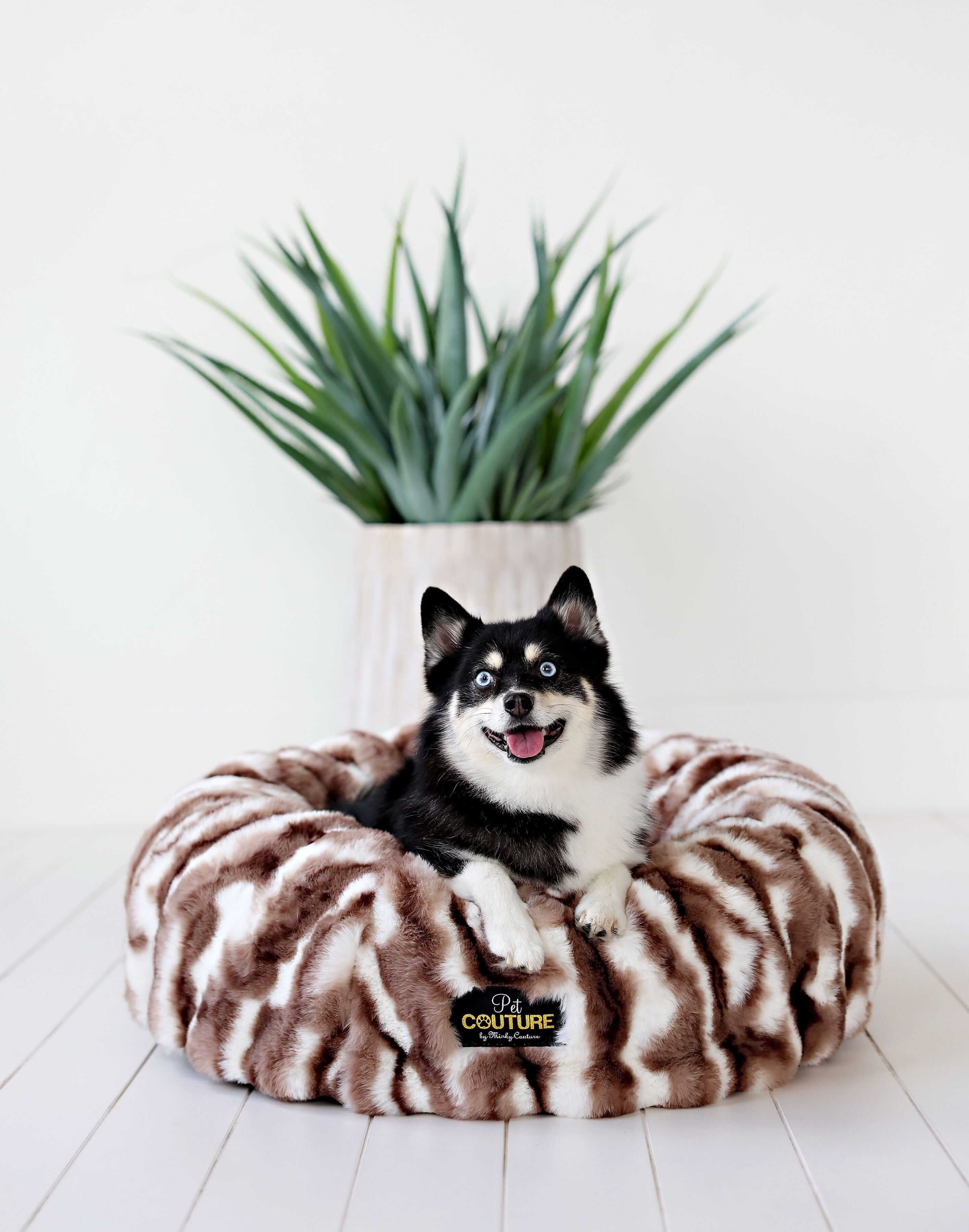 Cloudy Day Brown Pet Bed - Image 2