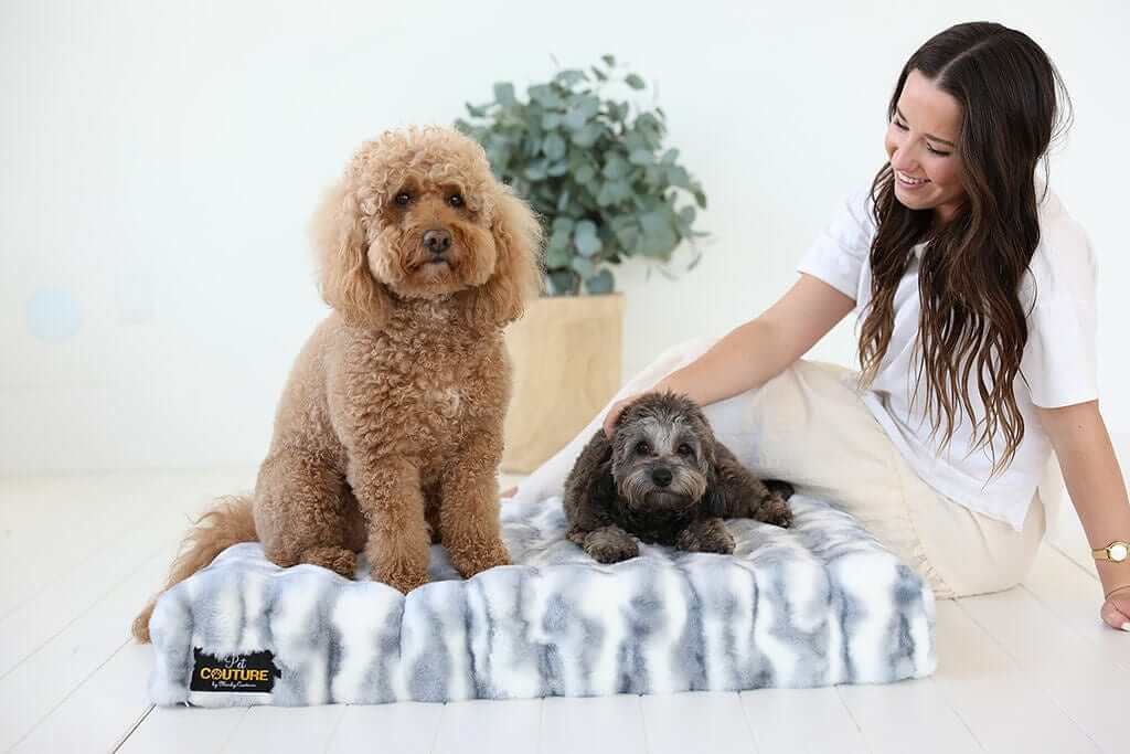 Cloudy Day Blue Pet Crate Pad COVER ONLY - Image 3