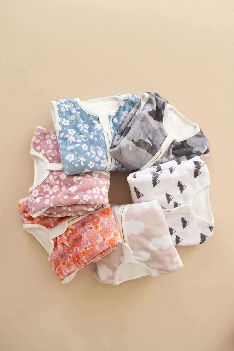 Dainty Floral Pink Wearable Minky Blanket - Image 3