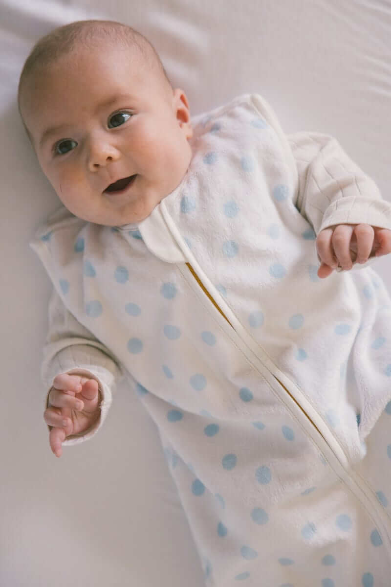 Dot Blue Wearable Minky Blanket - Image 4