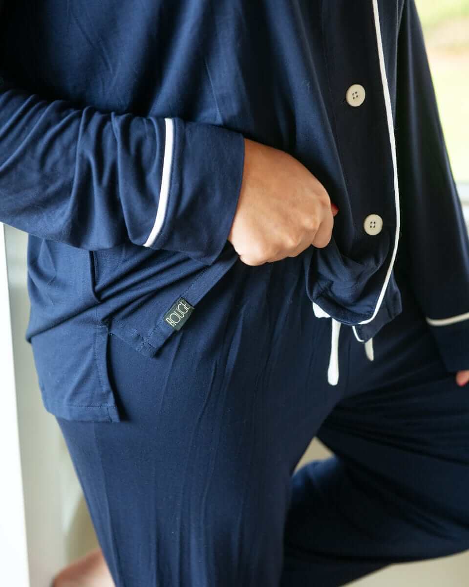 Middle of the Night Pajamas - Navy Evening Blue - Image 3
