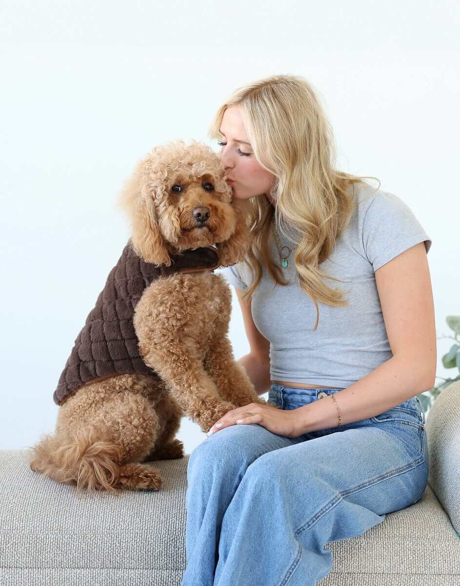 Pet Vest - Cream/Dark Brown - Image 3