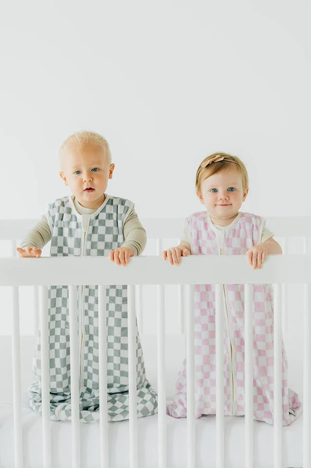 Pink Check Wearable Minky Blanket - Image 5