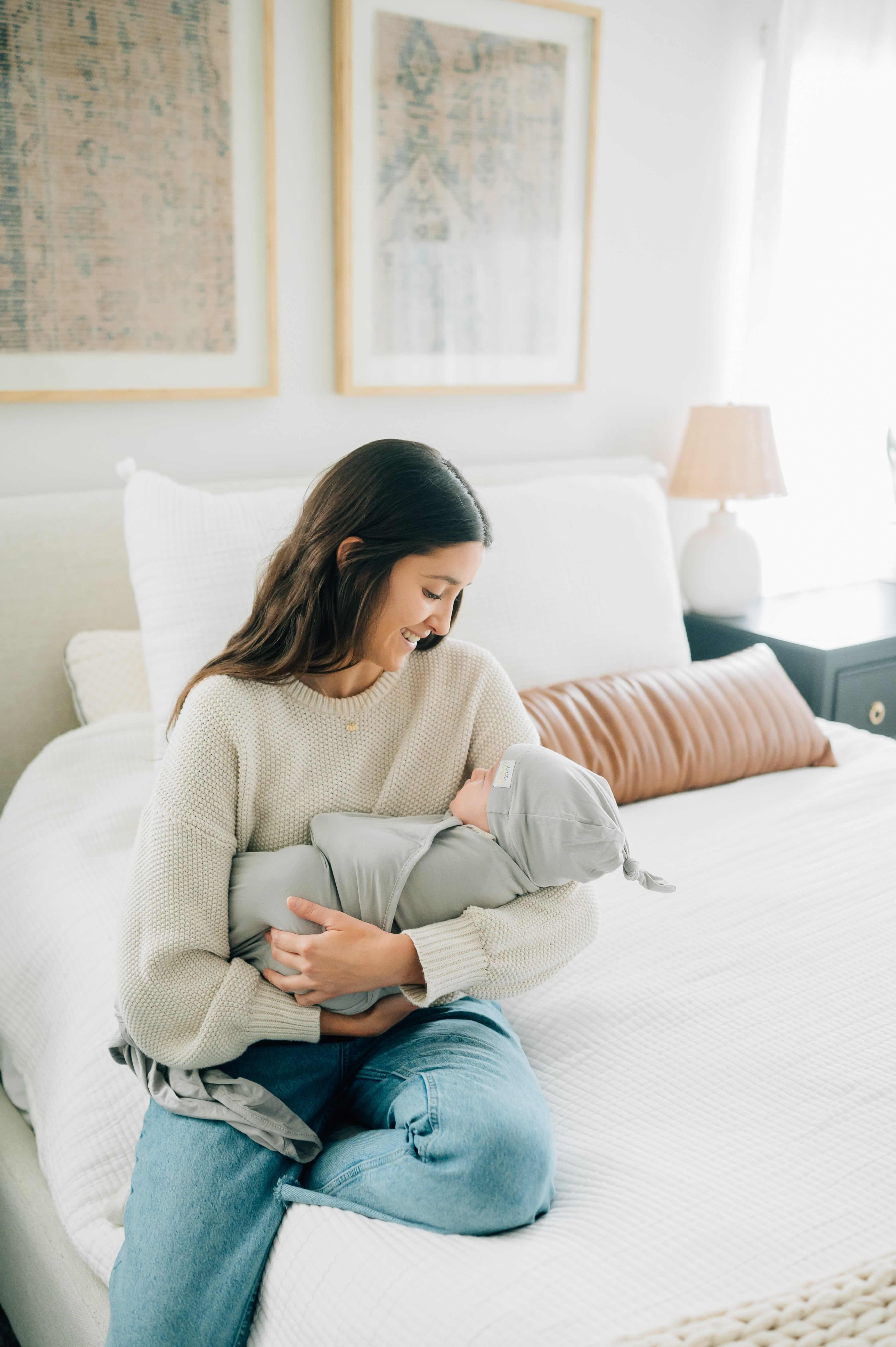 Swaddle and Hat - Tranquil Dove - Image 4